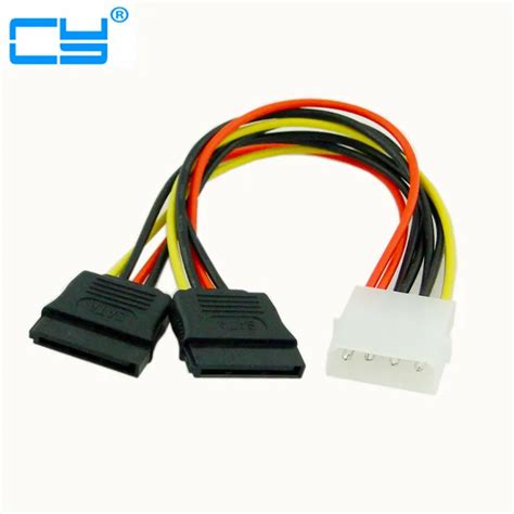 IDE to Sata Power Cable IDE to 2x Serial ATA SATA HDD Power Adapter ...