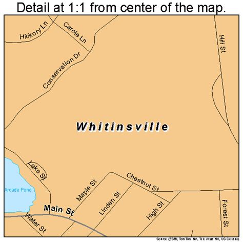 Whitinsville Massachusetts Street Map 2579495