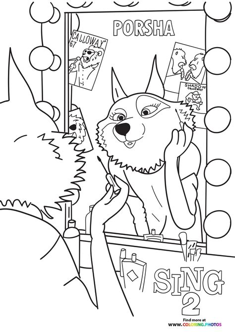 Porsha from Sing 2 - Coloring Pages for kids Coloring Pages To Print ...