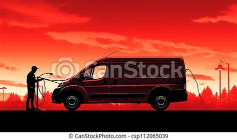 Silhouette car on sunset background. high quality photo. | CanStock