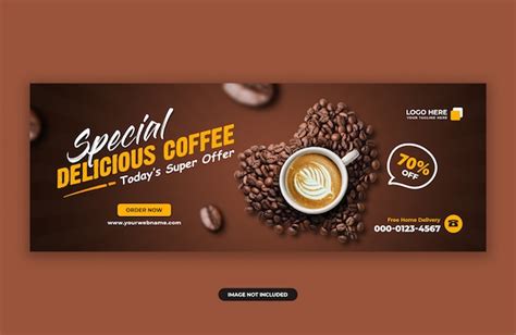 Coffee shop facebook cover banner template | Premium PSD File