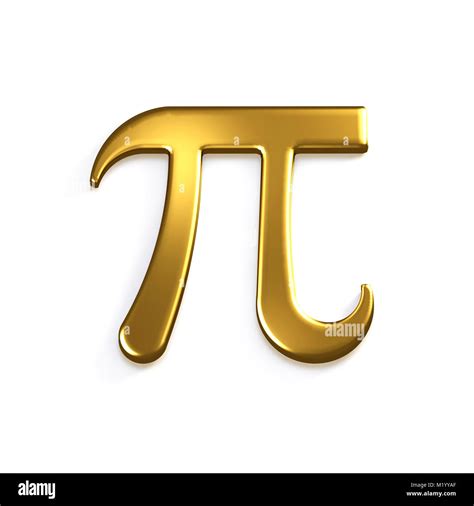 Pi Number Gold Mathematical Symbol. 3D Render Illustration Stock Photo - Alamy