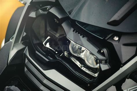 Led motorcycle headlight stock image. Image of motor - 91123421