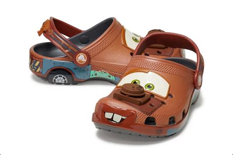 Here are Tow Mater Crocs to match your Lightning McQueen clogs