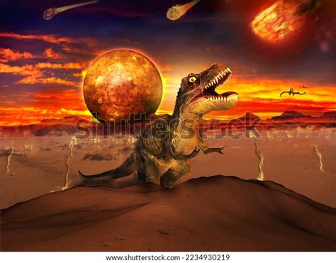 Dinosaurs During Impact Several Meteorites 3d Stock Illustration 2234930219 | Shutterstock