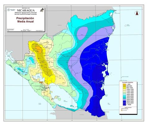 1.2.c Nicaragua: Average Rainfall according to INETER | Download ...