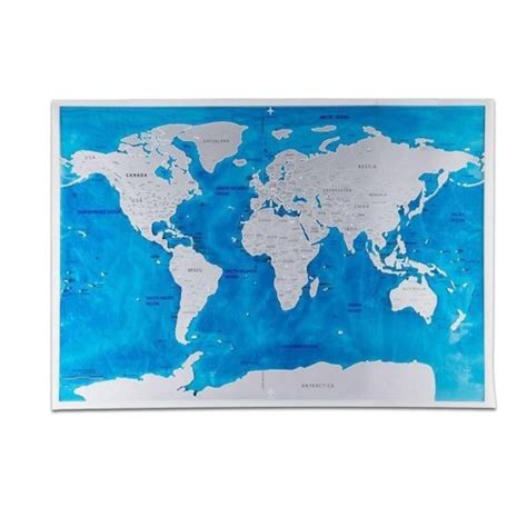 Scratch Off World Travel Map Poster Copper Foil Wall Sticker ...