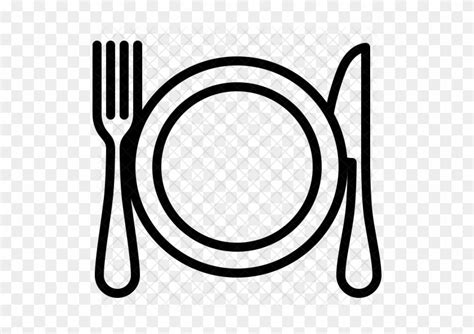 Dinner Plate Clipart Black And White