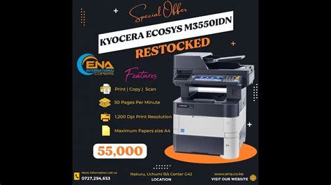 Kyocera Ecosys M3550idn - YouTube