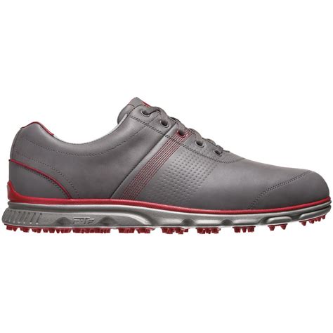 FootJoy DryJoy Tour Casual Men's Golf Shoe - Grey/Red | PGA TOUR Superstore