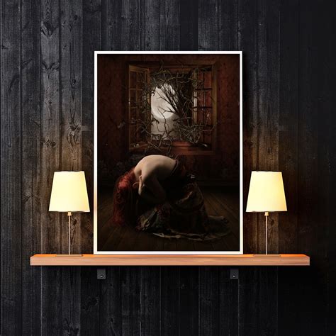 Gothic artwork Nightmare art print Horror by EnchantedWhispersArt