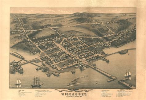 Historic Map - Wiscasset, ME - 1878 | World Maps Online