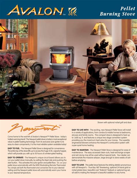 AVALON STOVES PELLET PELLET BURNING STOVE SPECIFICATIONS Pdf Download | ManualsLib