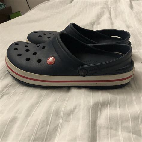 Crocs Navy Blue Red White Trim Crocband Clog Size M7 … - Gem