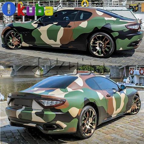 Jumbo Green Jugle Camouflage Vinyl Wrap Car Styling Military Camo Graffiti Film Sticker for ...