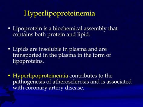 PPT - Hyperlipoproteinemia PowerPoint Presentation - ID:628585