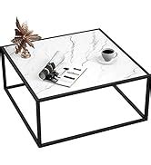Amazon.com: SAYGOER Small Coffee Table Modern Coffee Table Rustic ...