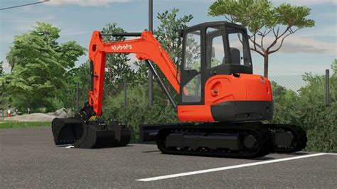 FS22 Kubota U48 v1.0.0.1 - FS 22 Forklifts / Excavators Mod Download