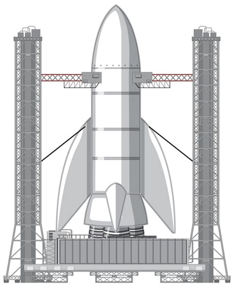 Free Vector | Cosmodrome and rocket launch vector