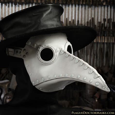 Long Beak Plague Doctor Mask in White Color