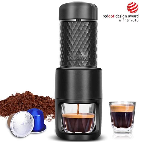 Buy STARESSO Portable Espresso Machine - Manual Espresso with Rich & Thick Crema, Mini Coffee ...