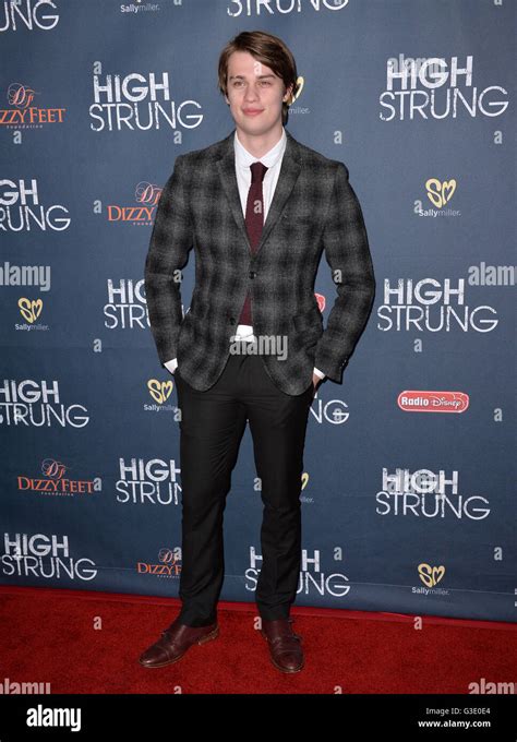 LOS ANGELES, CA - MARCH 29, 2016: Actor Nicholas Galitzine at the premiere for "High Strung" at ...