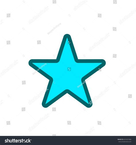 Blue Star Vector Icon Star Icon Stock Vector (Royalty Free) 691657486 ...