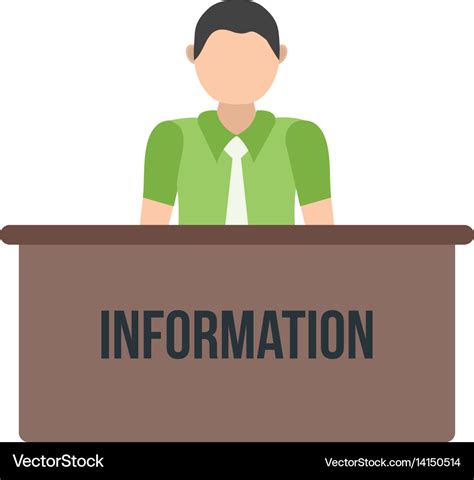 Information desk Royalty Free Vector Image - VectorStock