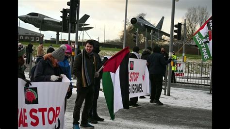 Pro Palestine Protest at BAE Samlesbury 19th Jan 2024 - YouTube