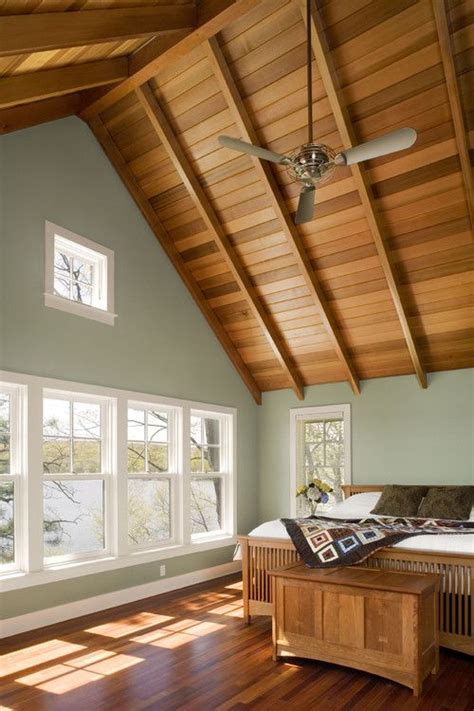 Vaulted Ceiling - Houzz | Eclectic bedroom design, Brown furniture bedroom, Eclectic bedroom