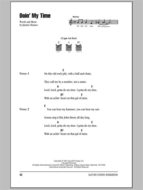 Doin' My Time by Johnny Cash - Guitar Chords/Lyrics - Guitar Instructor