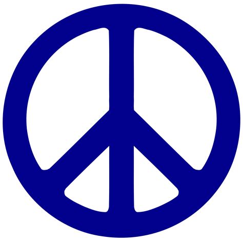 blue peace sign png#R##N# - Clip Art Library