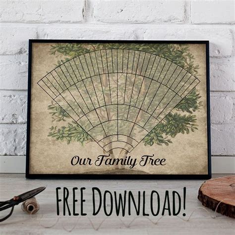 Free Printable Genealogy Fan Chart Template