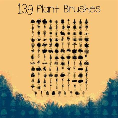 139 Plant Brushes - Photoshop brushes