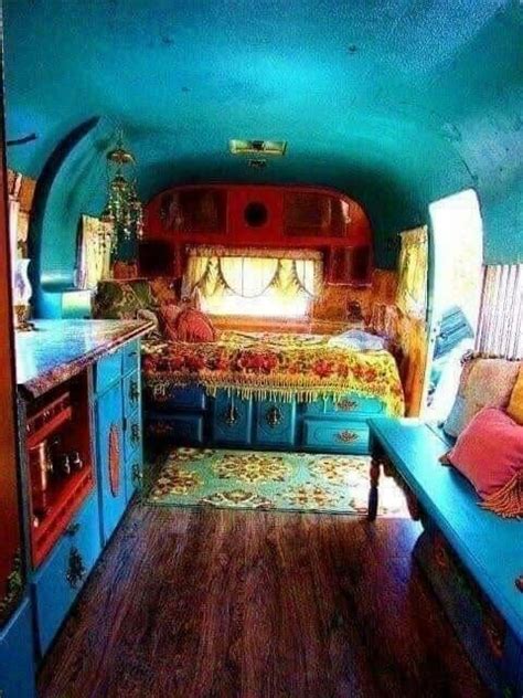 Pin on Hippie Camper | Hippie home decor, Vintage caravan interiors ...