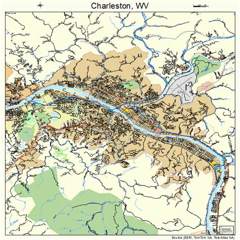 Charleston West Virginia Street Map 5414600
