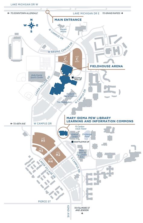 Map and Parking - Inauguration - Grand Valley State University