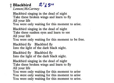 Tune Of The Day: Paul McCartney - Blackbird