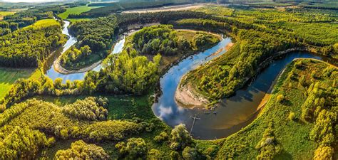 Meandering river | River, Moravia, Aerial