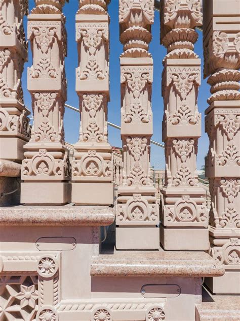 Exterior View of the Famous BAPS Shri Swaminarayan Mandir Stock Photo ...