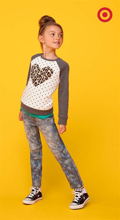 Add a subtle color pop under patterned neutrals for a quietly stylish look for back to school ...