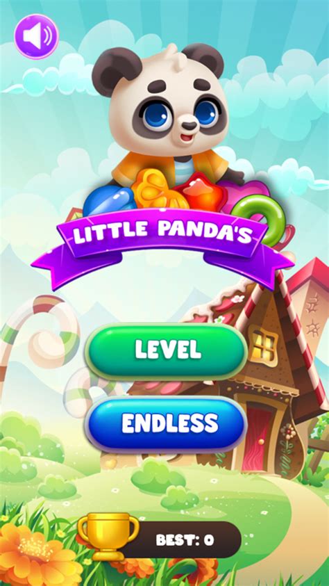 🕹️ Play Little Panda Match 3 Game: Free Online Connect 3 in a Row Video Game for Kids & Adults