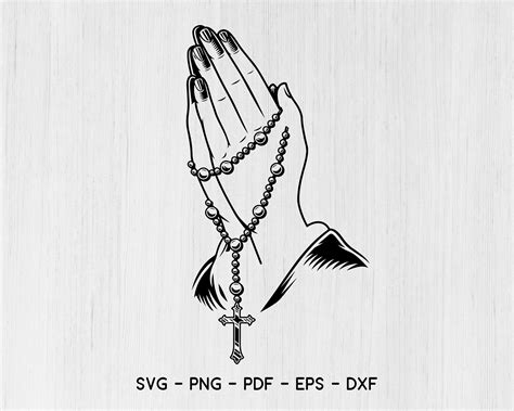 Praying Hands Rosary Beads SVG Praying Hands SVG Rosary - Etsy Australia