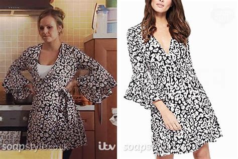 Sarah Platt animal print dress on Corrie - Where From? Found It ...