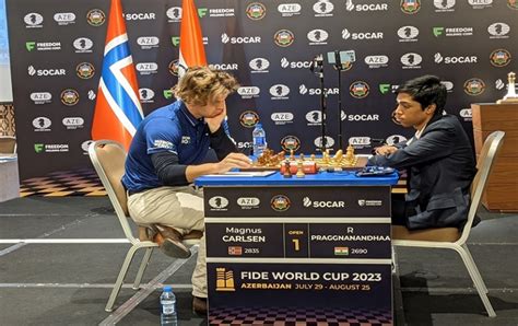 Chess World Cup final: Second game between R Praggnanandhaa and Magnus ...