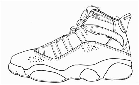 Jordan Sneakers Coloring Pages Inside Jordan Sneakers Coloring Sheets Tennis Shoes Pages Michael ...