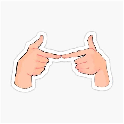 "Shy Hands" Sticker for Sale by Kamemree | Redbubble