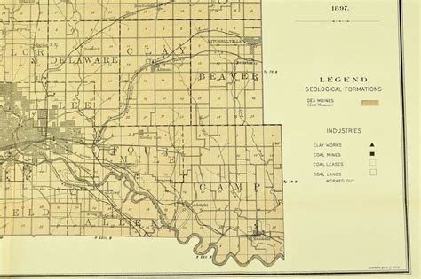 Polk County Iowa Map Antique Original Geological Map Des - Etsy