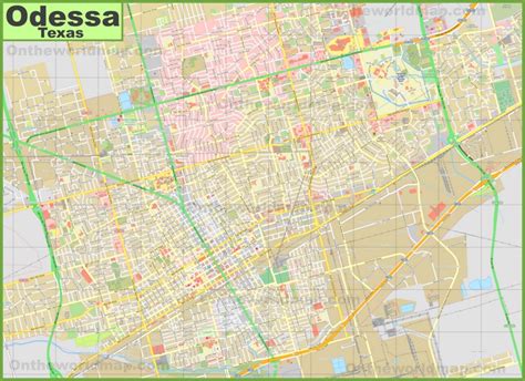 Large detailed map of Odessa