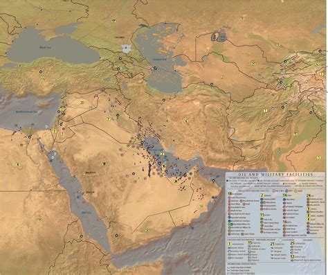 Map - Oil and gas fields, oil and gas pipelines, refineries, export ...